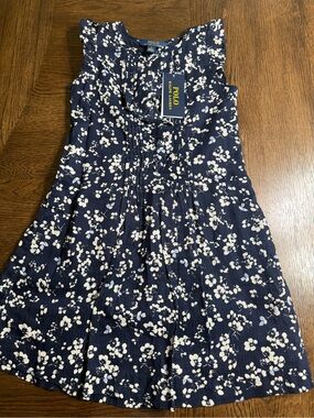 NWT Polo Ralph Lauren Navy Blue Floral Sundress Girls size 6T